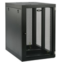 Tripp Lite 18U Heavy-Duty Low-Profile Side-Mount Wall-Mount Rack Enclosure Cabinet Removable Side Panels 37H x 36W x 25D