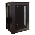 Tripp Lite 18U Low-Profile Wall-Mount Rack Enclosure Cabinet Double Hinge Removable Side Panels 36H x 24W x 22D