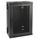 Photo of Tripp Lite 18U Low-Profile Wall-Mount Rack Enclosure Cabinet Double Hinge Removable Side Panels 36H x 24W x 13D