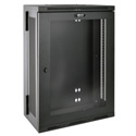 Photo of Tripp Lite 18U Low-Profile Wall-Mount Rack Enclosure w/ Clear Acrylic Window Double Hinge Removable Side Panels 36x24x13