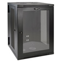 Photo of Tripp Lite 18U Low-Profile Wall-Mount Rack Enclosure W/ Clear Acrylic Window Double Hinge Removable Side Panels 36x24x22