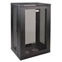 Tripp Lite 21U Low-Profile Wall-Mount Rack Enclosure Cabinet Removable Side Panels 41H x 24W x 18D