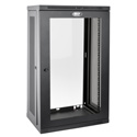 Tripp Lite 21U Low-Profile Wall-Mount Rack Enclosure Cabinet with Clear Acrylic Window Removable Side Panels 41x24x18