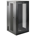 Tripp Lite 26U Wall-Mount Rack Enclosure Cabinet with Clear Acrylic Window Double Hinge Removable Side Panels 50x24x26