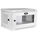 Photo of Tripp Lite 6U Low-Profile Wall-Mount Rack Enclosure Cabinet w/ Clear Acrylic Window White Removable Side Panels 15x24x18