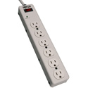 Tripp Lite TLM606 Protect It 6-Outlet Surge Protector 6 Foot cord 900 Joules Diagnostic LED