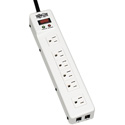 Tripp Lite TLM626TEL15 Protect It Surge Protector with 6 Right Angle Outlets 15 Foot Cord Tel/Modem Protection
