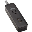 Photo of Tripp Lite TLP104USB Surge Protector Power Strip - 1-Outlet with 2 USB Ports 2.1A - 4 Foot Cord