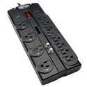 Photo of Tripp Lite TLP1208TELTV Surge Protector 12 Outlet 120V RJ11 Coax 8ft Cord 2880 Joule