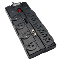 Tripp Lite TLP1208TELTV Surge Protector 12 Outlet 120V RJ11 Coax 8ft Cord 2880 Joule