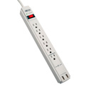 Tripp Lite TLP606USB 6-Outlet Surge Suppressor- 6-Ft Cord & 2 Port USB Charger 990 joules