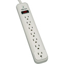 Tripp Lite TLP712 Protect It 7-Outlet Surge Protector 12 Foot Cord 1080 Joules Light Gray Housing