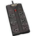 Tripp Lite TLP808B Protect It 8-Outlet Surge Protector 8 Foot Cord 1440 Joules Black Housing