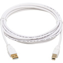 Photo of Tripp Lite U022AB-010-WH Safe-IT USB-A to USB-B Antibacterial Cable Male/Male 2.0 - White - 10 Foot