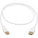 Tripp Lite U024AB-003-WH Safe-IT USB-A Antibacterial Extension Cable Male/Female 2.0 - White - 3 Foot