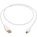 Tripp Lite U030AB-003-WH Safe-IT USB-A to USB Mini-B Antibacterial Cable - Male/Male - White - 3 Foot