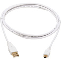 Tripp Lite U030AB-006-WH Safe-IT USB-A to USB Mini-B Antibacterial Cable - Male/Male - White - 6 Foot