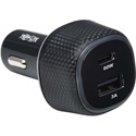 Photo of Tripp Lite U280-C02-63W-1B USB Car Charger Dual-Port 63W Max USB-C USB-A - Black