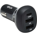 Photo of Tripp Lite U280-C03-36W-1B USB Car Charger 3-Port 36W Max USB-C 2 USB-A - Black