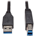 Tripp Lite U322-003-BK USB 3.0 SuperSpeed Device Cable (AB M/M) Black 3 Feet