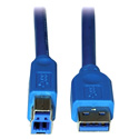 Tripp Lite U322-006 6ft USB 3.0 SuperSpeed Device Cable 5 Gbps A Male to B Male 6 Foot - Blue