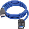 Photo of Tripp Lite U324-003-KJ USB 3.0 SuperSpeed Keystone Jack Type-A Extension Cable (M/F) 3 Feet