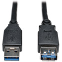 Tripp Lite U324-006-BK USB 3.0 SuperSpeed Extension Cable (AA M/F) Black 6 Feet