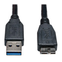 Tripp Lite U326-001-BK USB 3.0 SuperSpeed Device Cable (A to Micro-B M/M) Black 1 Feet