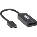 Tripp Lite U444-06N-DP8B USB-C to DisplayPort Adapter Cable with Equalizer 8K DP 1.4 - 6 Inch