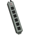 Tripp Lite UL620-15 Relocateable Power Taps/ 6 outlets/ 15 Foot cord/ Metal-Duplex Series/ switch pilot light. 20 Amp. B