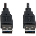 Tripp Lite UR020-003 Universal Reversible USB 2.0 Hi-Speed Cable (Reversible A to Reversible A M/M) 3 Feet