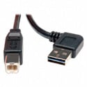 Photo of Tripp Lite UR022-003-RA USB 2.0 Right-Angle Reversible A Male to B Male - 3 ft.