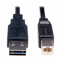 Photo of Tripp Lite UR022-003 USB 2.0 Reversible A Male to B Male Cable - 3 ft.