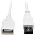 Photo of Tripp Lite UR024-003-WH Universal Reversible USB 2.0 Hi-Speed Extension Cable (Reversible A to A M/F) White 3 Feet
