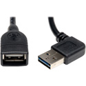 Tripp Lite UR024-18N-RA Universal Reversible USB 2.0 Hi-Speed Extension Cable ( Right/Left Angle A to A M/F) 18-Inch