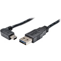 Tripp Lite UR030-003-RAB Universal Reversible USB 2.0 Hi-Speed Cable (A to Right-Angle 5 Pin Mini B M/M) 3 Feet