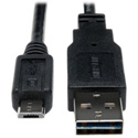 Photo of Tripp Lite UR050-010 USB 2.0 Reversible A Male to Micro B Male Cable - 10 ft.