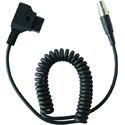 TVLogic D-TAP-C Coiled DTAP to Mini XLR Power Cable for VFM Monitor (Expanded - 29 Inch Nominal Length)