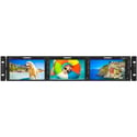 TVLogic R-5T 12G-SDI 3X 5.5 Inch LCD Full HD Screen Rackmount Monitor