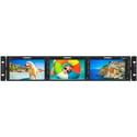 Photo of TVLogic R-5T 12G-SDI 3X 5.5 Inch LCD Full HD Screen Rackmount Monitor