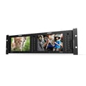 TVLogic RKM-270A Dual 7 Inch 3RU LCD Rack Monitor - Two 3G-SDI Inputs with Loop-out/ One Composite Input/ One HDMI Input