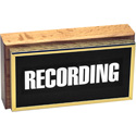 Horizontal Studio Warning Light - Recording in Gold Lettering