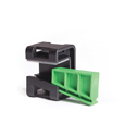 HellermannTyton 151-01565 Wedge Clip for 0.00 to 0.20 Inch Thick Panels - Black with Green Wedge - 200 Pack