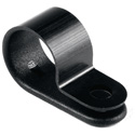 HellermannTyton 211-60006 12.5mm Plastic P-Clip - Black - 100 Pack