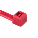 HellermannTyton T50R2C2 8 Inch UL Rated PA66 Cable Ties - 50lb Tensile Strength - Red - 100/Bag