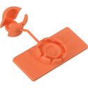 Photo of Rip-Tie Unitag 5/8 x 1-1/2 Snap Tag Cable Identifier 10 Pack Orange
