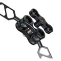 Photo of Ultralight AC-CSF Clamp Set Modified to Allow More Side to Side Movement - 1 1/2-Inch Center to Center with Black T-knob