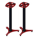 Photo of Ultimate Support MS-90-45R 45 Inch Column Studio Monitor Stand - Pair - Red