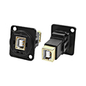 RS PRO 2035567 1-Port Female USB 2.0 Type-B to Type-B Panel Connector - Mount Straight - Each