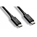 Connectronics USB 4.0 Gen3 Type-C Male to Male Cable w/ E-Mark - 40Gbps - 3 Foot